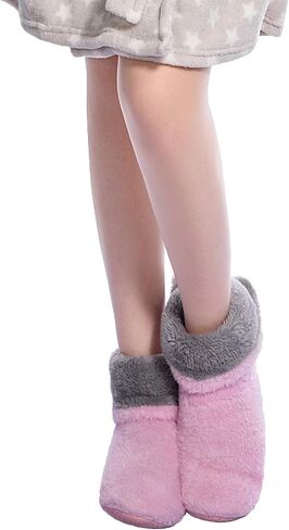 FRALOSHA Women's Slipper Sock Coral Velvet Indoor Spring-Autumn Super Soft Warm Cozy Fuzzy Lined Booties Slippers in Saudi Arabia