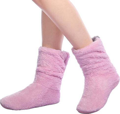 FRALOSHA Women's Slipper Sock Coral Velvet Indoor Spring-Autumn Super Soft Warm Cozy Fuzzy Lined Booties Slippers in Saudi Arabia