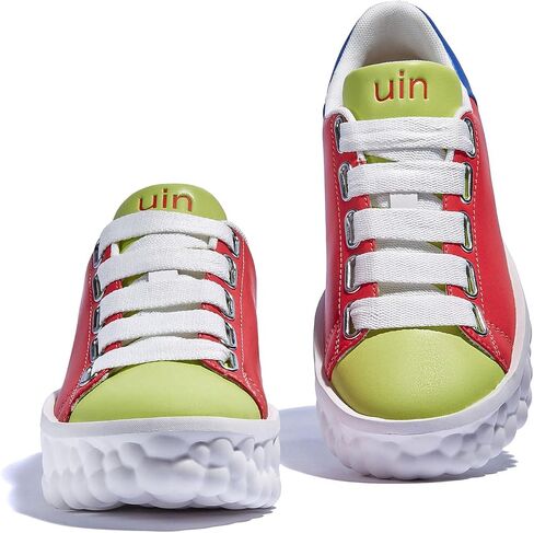 UIN Women's Fashion Sneakers Lightweight Walking Casual Slip Ons Art Painted Athletic Travel Skate Shoes Las Ramblas in Kuwait