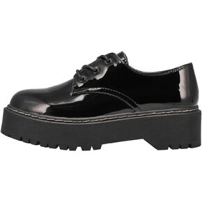 Steve Madden Women's Brenton Platform Oxford Blk Patent 38 Medium EU in Saudi Arabia
