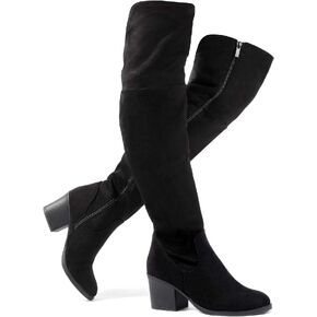 katliu Women's Thigh High Boots Sexy Stacked Block Heel Boots Over the Knee in Saudi Arabia