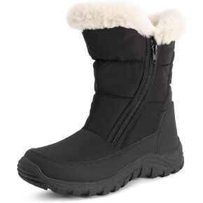 POLAR Womens Memory Foam Twin Zip Opening Pull On Nylon Waterproof Thick Faux Fur Lined Winter Rain Snow Boots in Saudi Arabia