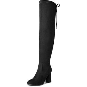 DREAM PAIRS Women's Thigh High Fashion Boots Over The Knee Block Heel Boots in Saudi Arabia