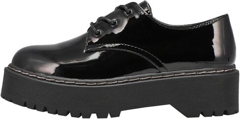 Steve Madden Women's Brenton Platform Oxford Blk Patent 38 Medium EU in Saudi Arabia