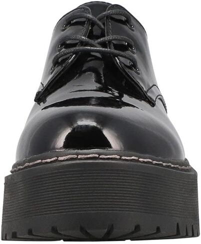 Steve Madden Women's Brenton Platform Oxford Blk Patent 38 Medium EU in Saudi Arabia