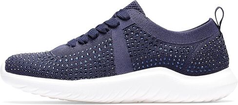 حذاء Nova Spark Oxford للسيدات من Clarks، نسيج بحري، عرض 7.5 سم in Kuwait