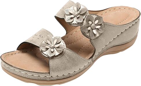 UQGHQO Shoes for Women Sandals Wedges,Women Slip On Wedges Sandals Platform Boho Sandals Comfortable Beach Sandals in Saudi Arabia
