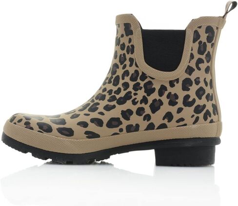 Corkys Womens Yikes Leopard Rain Casual Boots Ankle Low Heel 1-2" - Brown in Saudi Arabia