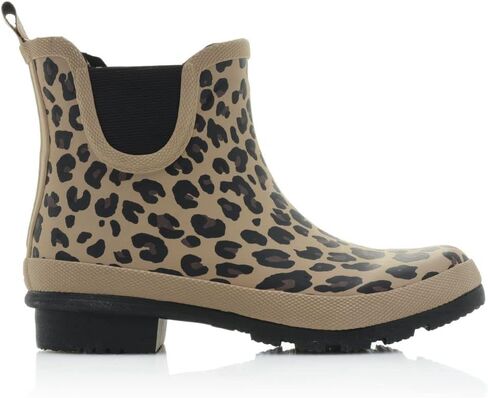 Corkys Womens Yikes Leopard Rain Casual Boots Ankle Low Heel 1-2" - Brown in Saudi Arabia