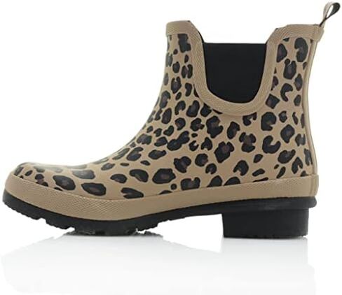 Corkys Womens Yikes Leopard Rain Casual Boots Ankle Low Heel 1-2" - Brown in Saudi Arabia