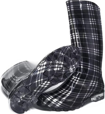 DaeRainy Tall Rain Boots for Women, Knee High Waterproof Slip On Garden Boots in Saudi Arabia