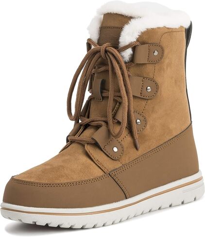 Polar Products Womens Waterproof Durable Snow Winter Hiking Fleece Ankle Boots in Saudi Arabia