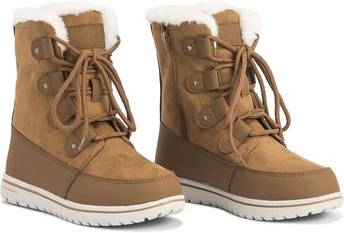 Polar Products Womens Waterproof Durable Snow Winter Hiking Fleece Ankle Boots in Saudi Arabia