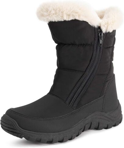 POLAR Womens Memory Foam Twin Zip Opening Pull On Nylon Waterproof Thick Faux Fur Lined Winter Rain Snow Boots in Saudi Arabia