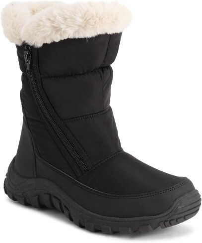 POLAR Womens Memory Foam Twin Zip Opening Pull On Nylon Waterproof Thick Faux Fur Lined Winter Rain Snow Boots in Saudi Arabia