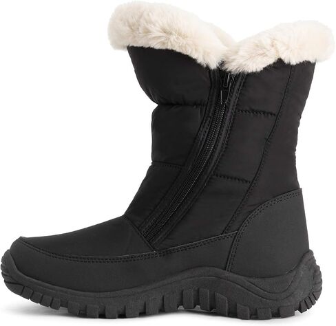 POLAR Womens Memory Foam Twin Zip Opening Pull On Nylon Waterproof Thick Faux Fur Lined Winter Rain Snow Boots in Saudi Arabia