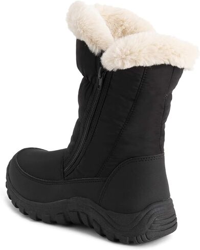 POLAR Womens Memory Foam Twin Zip Opening Pull On Nylon Waterproof Thick Faux Fur Lined Winter Rain Snow Boots in Saudi Arabia