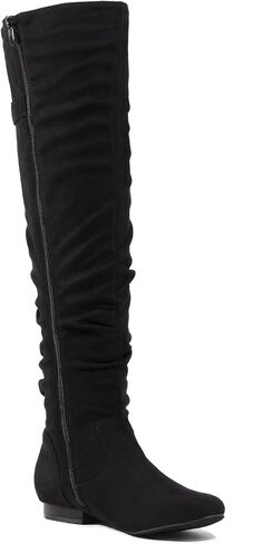 DREAM PAIRS Women's Over The Knee Flats Boots | Comfortable Casual Flat Knee High Boots for Daily Walking Vacation in Kuwait