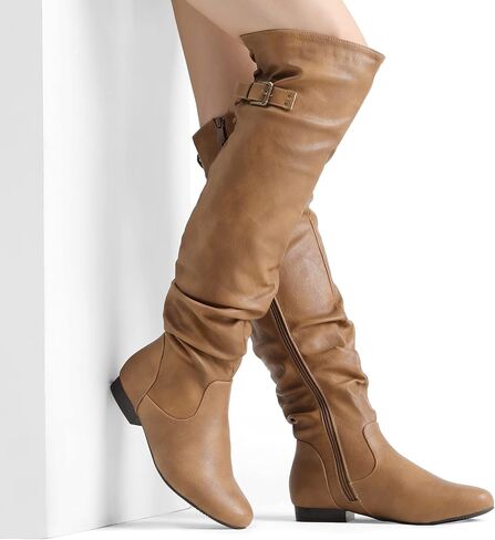 DREAM PAIRS Women's Suede Over The Knee Thigh High Winter Boots in Saudi Arabia