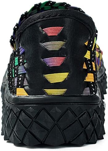 Veroders Women's Mary Jane Sneakers Flats Woven Elastic Wedge Sandals Lightweight Walking Shoes for Work Use in Saudi Arabia