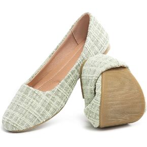 HEAWISH Women’s Round Toe Flats Shoes Ballet Flats Dressy Comfortable White Green Flats for Women in Saudi Arabia