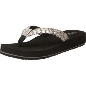 Cobian Women’s Summer Active Comfort Thick Top Sole Thong Braided Bounce Flip-Flops