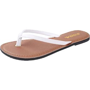 Soda Shoes Women Flip Flops Basic Plain Sandals Strap Casual Beach Thongs FELER