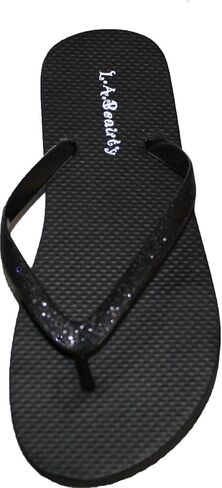 L.A. Beauty Womens Flip Flop with Glitter Straps and Comportable Footbed, Cool Looking Style in Saudi Arabia