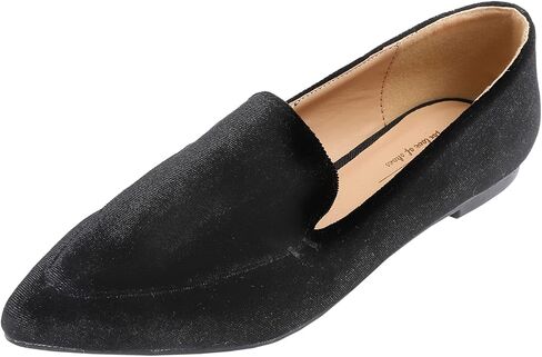 حذاء FEVERSOLE النسائي بدون كعب مسطح مدبب أنيق سهل الارتداء مريح للقيادة في المكتب in Kuwait