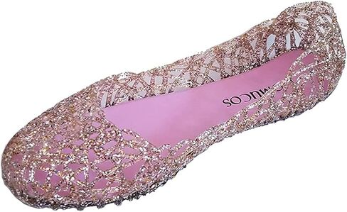 Domucos Womens Sandals Flat Jelly Shoes Slip On Hollow Out Loafers… in Saudi Arabia