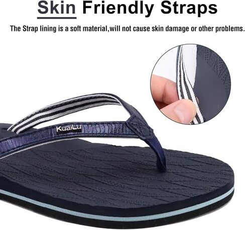KuaiLu Womens Fashion Flip Flops Ladies Summer Beach Yoga Mat Thong Sandals | Comfortable Lightweight Slip On Arch Support Walking Sandles，Trendy Leather Outfits Plantar Fasciitis Recovery Footwear in Saudi Arabia