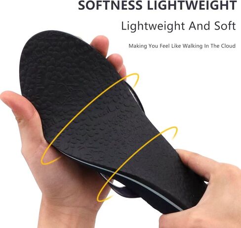 KuaiLu Womens Fashion Flip Flops Ladies Summer Beach Yoga Mat Thong Sandals | Comfortable Lightweight Slip On Arch Support Walking Sandles，Trendy Leather Outfits Plantar Fasciitis Recovery Footwear in Saudi Arabia