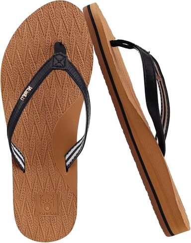 KuaiLu Womens Fashion Flip Flops Ladies Summer Beach Yoga Mat Thong Sandals | Comfortable Lightweight Slip On Arch Support Walking Sandles，Trendy Leather Outfits Plantar Fasciitis Recovery Footwear in Kuwait