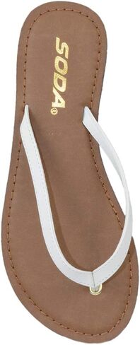 Soda Shoes Women Flip Flops Basic Plain Sandals Strap Casual Beach Thongs FELER in Kuwait
