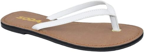 Soda Shoes Women Flip Flops Basic Plain Sandals Strap Casual Beach Thongs FELER in Kuwait