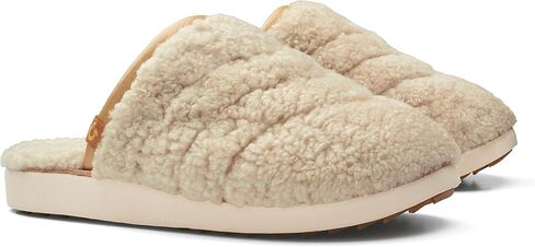 OLUKAI Pupu Mua Women's Slipper, Cozy Slip-On Shoes, Genuine Shearling & Premium Nubuck Leather in Saudi Arabia