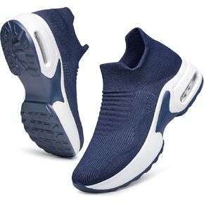Raoendis Womens Walking Shoes - Sock Sneakers Daily Casual Shoes Slip on Comfortable Nursing Work Shoes