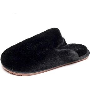 Women's Fuzzy House Memory Foam Slippers Fluffy Furry Fur Slippers Scuff Outdoor Indoor Warm Cozy Plush Bedroom Shoes Soft Flat Comfy Anti-Slip