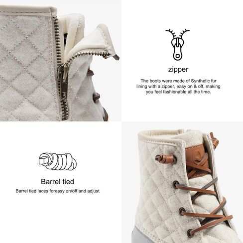 أحذية ALEADER النسائية للثلج الشتوية مقاومة للماء ومعزولة بسحاب على شكل بطة in Kuwait