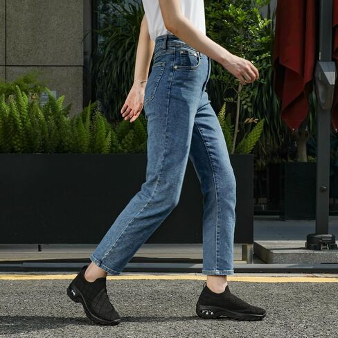 STQ Womens Walking Shoes with Arch Support Non Slip Work Shoes Quilted Slip on Sock Sneakers in Saudi Arabia