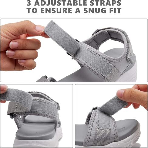 صنادل رياضية نسائية من CAMEL مريحة للمشي في الهواء الطلق ومقاومة للماء وخفيفة الوزن للفتيات مناسبة للمياه والمشي لمسافات طويلة والرياضة والشاطئ والسباحة والسفر in Kuwait