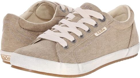Taos Footwear Women's Star Khaki Wash Canvas Sneaker 6.5 M US in Saudi Arabia