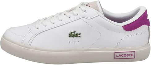 Lacoste Women's Powercourt Fashion Sneaker Wht/Purp 8 Medium US in Saudi Arabia
