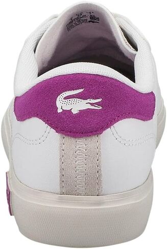 Lacoste Women's Powercourt Fashion Sneaker Wht/Purp 8 Medium US in Saudi Arabia