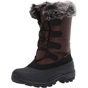 TECS 10" Womens Mid Calf Waterproof Winter Snow Boots Warm Faux Fur Lined Lightweight, Insulated, Anti Slip