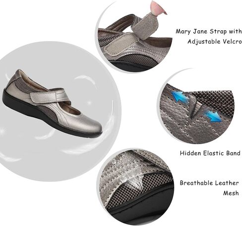 Oviaric Women's Classic Comfort Mary Jane Flats Fashion Casual Dress Shoes Cute Closed Toe Slip On Lightweight Breathable Walking Shoes in Saudi Arabia