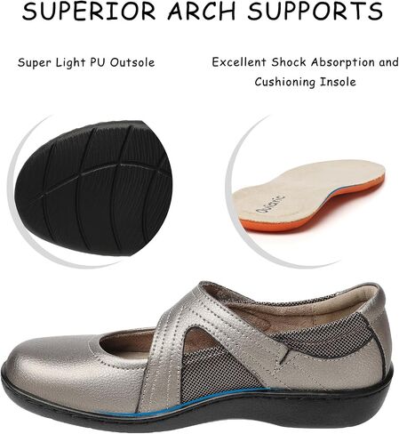Oviaric Women's Classic Comfort Mary Jane Flats Fashion Casual Dress Shoes Cute Closed Toe Slip On Lightweight Breathable Walking Shoes in Saudi Arabia