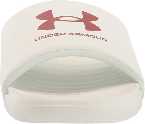Under Armour Women's Ansa Fixed Strap Slide Sandal, (107) Ivory/Ivory/Red Fusion, 7 in Saudi Arabia