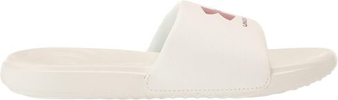 Under Armour Women's Ansa Fixed Strap Slide Sandal, (107) Ivory/Ivory/Red Fusion, 7 in Saudi Arabia