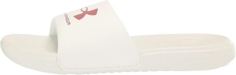 Under Armour Women's Ansa Fixed Strap Slide Sandal, (107) Ivory/Ivory/Red Fusion, 7 in Saudi Arabia
